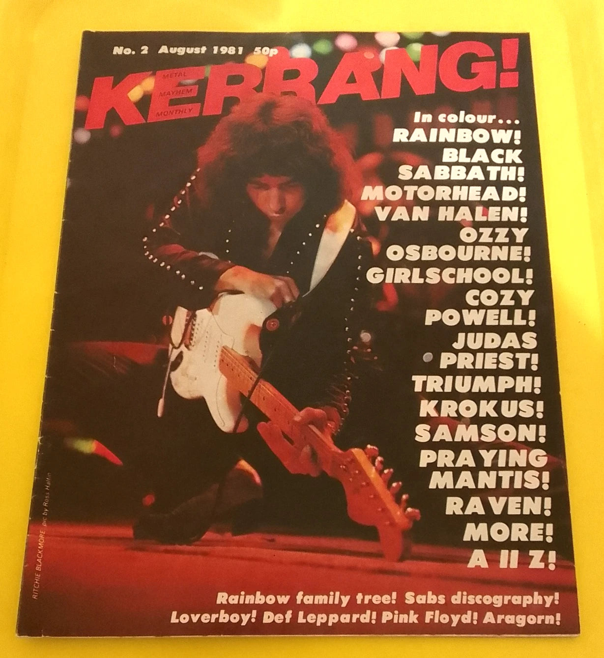 Kerrang! Magazine Issue No.2 - August 1981 - Ritchie Blackmore Cover